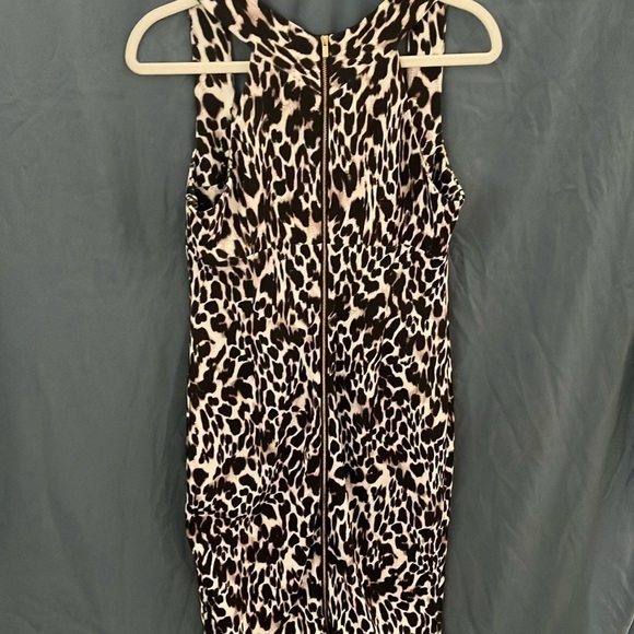 Calvin Klein: Cheetah print full back zip dress-tank top style- Midi length- 8 - Picture 10 of 16